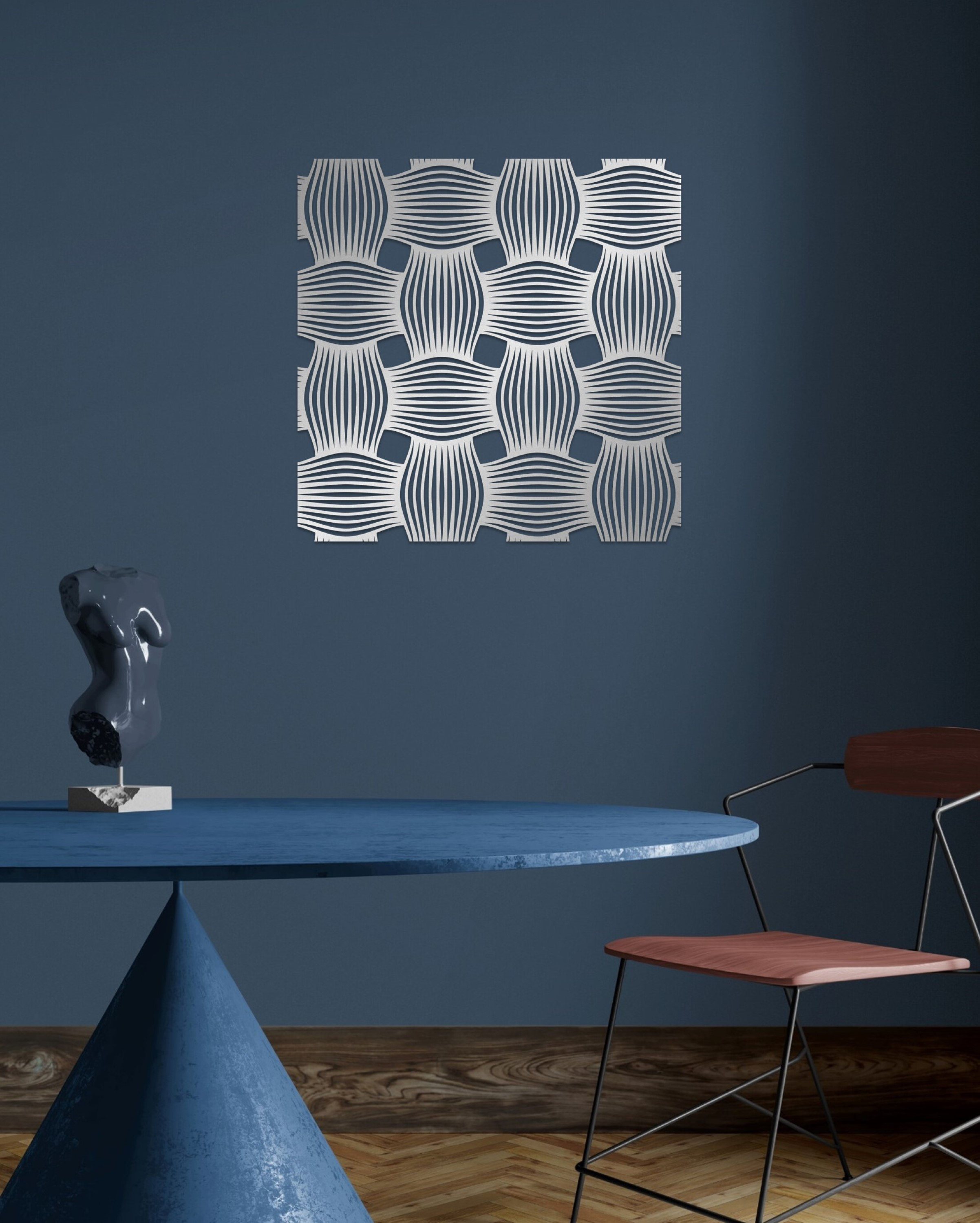 Brayden Studio® Metal Abstract Geometric Wall Art Decor, Contemporary ...