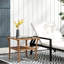 Table basse de patio avec 2 tablettes et rangement carré en verre trempé