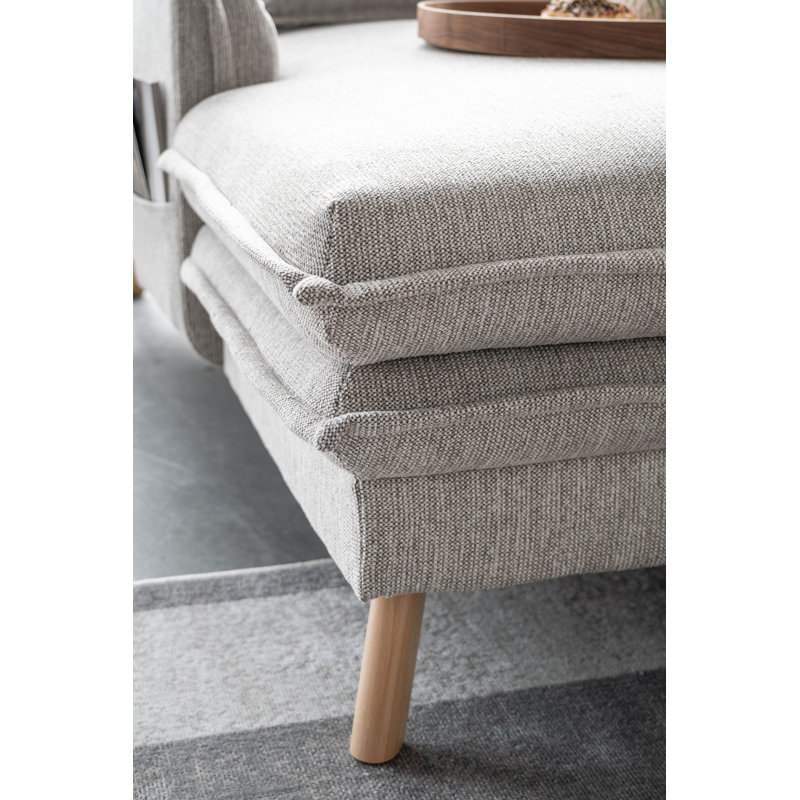Charming Charlie Limited 8 Seater Sofa Bed, Sand Grey, Right facing