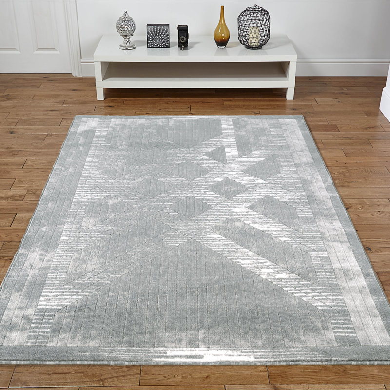 Tapis à chevrons gris, Rectangle 5 pi x 8 pi