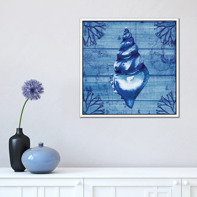 Indigo Conch - Print on Canvas