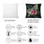 Bouquet de fleurs et de feuilles tropicales sur fond noir I - Coussin décoratif imprimé traditionnel-1678157029