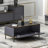 Modern Anthracite Coffee Table, 35.4 x 15.7 x 15.7 inches | 100% Melamine Coated Particle Board, Thickness: 0.7 inches | Industrial Marble Design, Stylish & Functional for Living Room & Office Spaces, Durable & Elegant-1473396560