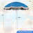 6.5 FT Beach Umbrella With Fringe Outdoor Tassel Umbrella With Push Button Tilt