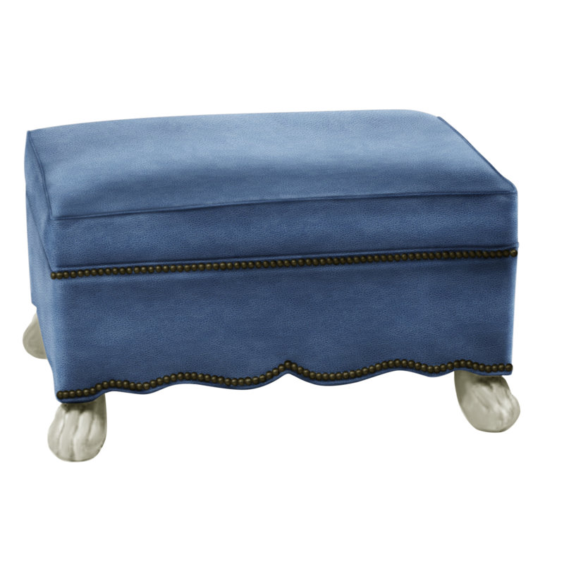 Ottoman, Performance Twill Natural, Brushy Bayou