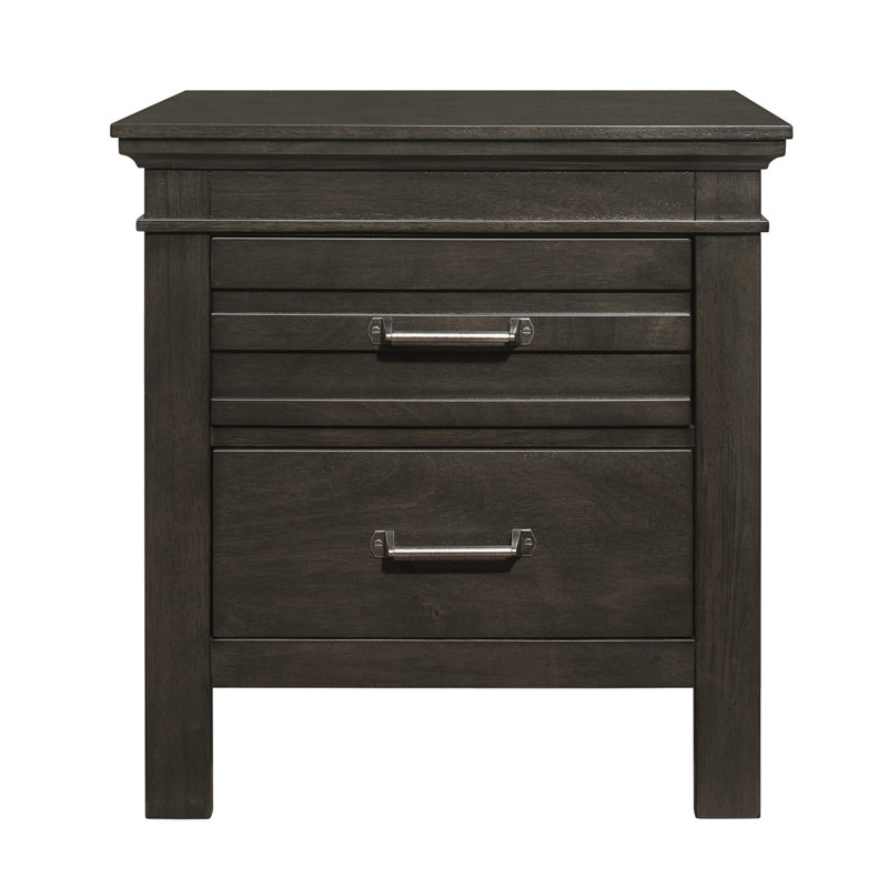 Table de chevet transitionnelle 1pc, Gris anthracite