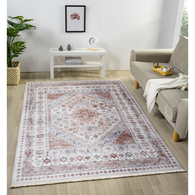 Tapis rectangulaire Daibhidh avec envers antidérapant, Rectangle 7 pi 11 po x 10 pi