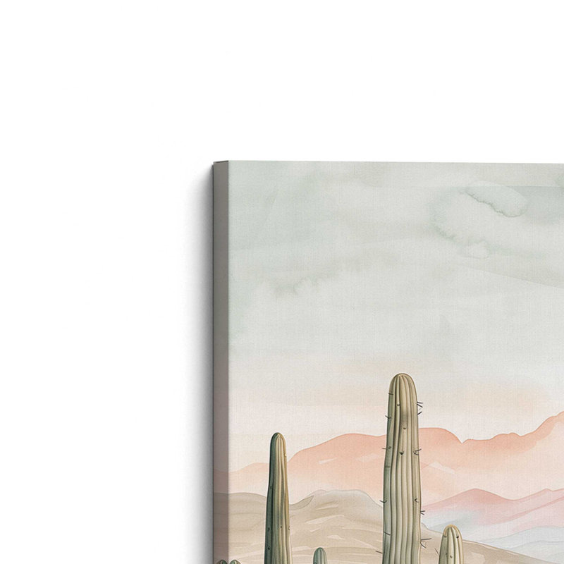 Toile roulée «Cactus Waltz I», H 36 po x l 24 po x P 1,25 po, Toile tendue