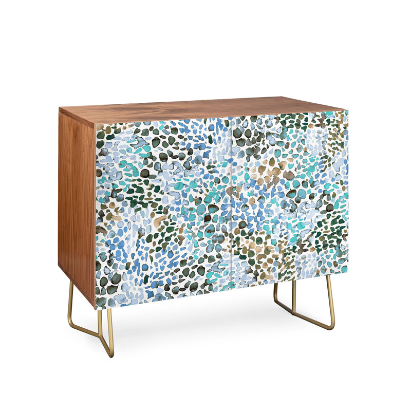 Ninola Design Speckled Painting Stains Accent Cabinet, Brown