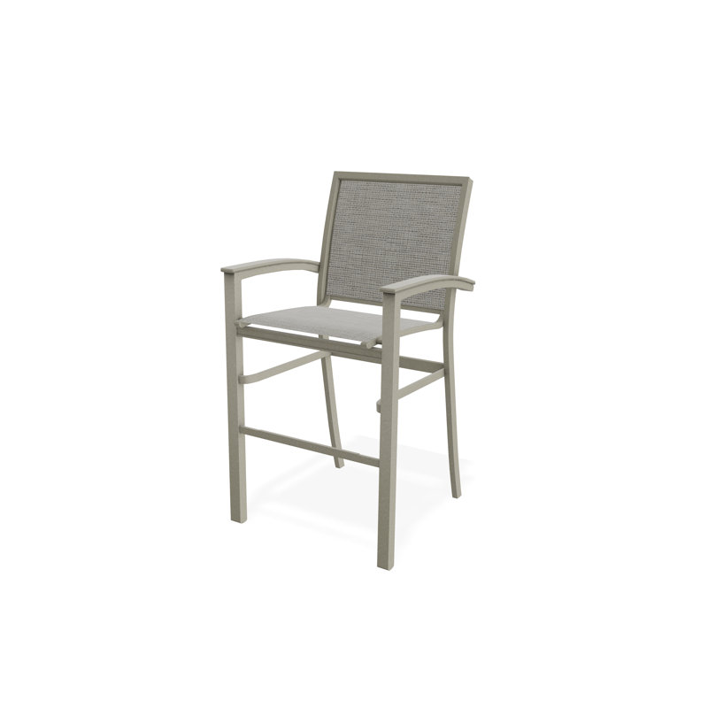 Chaise de café empilable en aluminium Bazza, Tempête, Burke