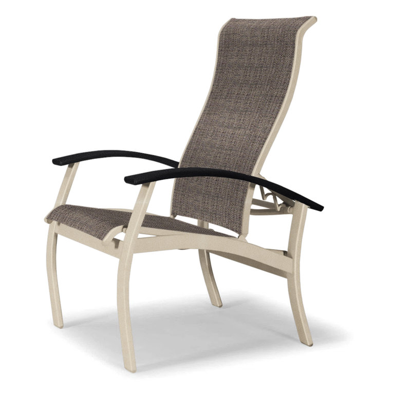 Chaise de patio Askar, Moka Sunbrella®, Noir, Désert texturé