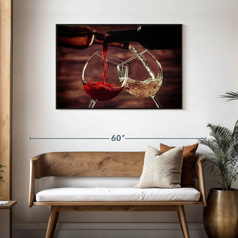 Yarlin versant du vin rouge et blanc, H 29 po x l 43 po