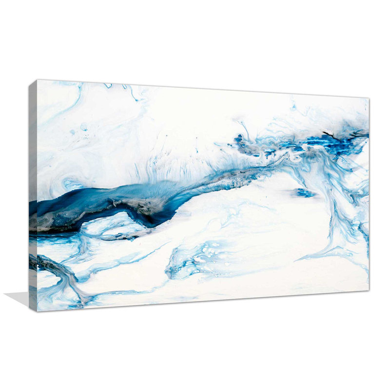 «Blue Tye Dye», reproduction sur toile tendue, H 18 po x l 30 po x P 1 po