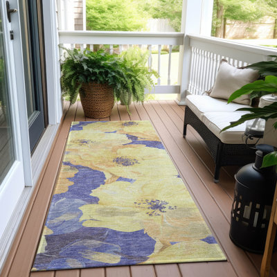 Machine Washable Indoor/Outdoor Claudian ACN1548 Wheat Rug