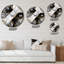Horloge murale en métal - Agate de granit marbré avec touches dorées IV-93379152