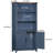 70in Tall Bookshelf 5 Tier Bookcase with Barn Doors and Adjustable Shelves,Farmhouse Book Shelf with Storage Cabinet,Wood Freestanding Display Bookshelves for Bedroom, Living Room-468256927
