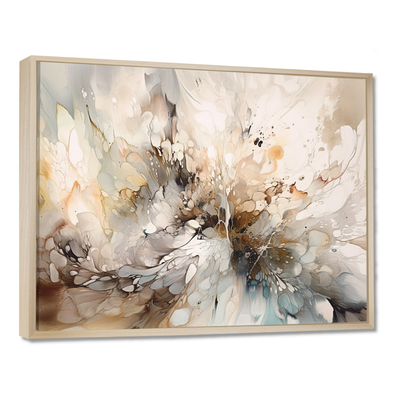 «White and Grey Geometric Profondeurs I», reproduction d'art sur toile géométrique abstraite - impression d'art mural minimalisme