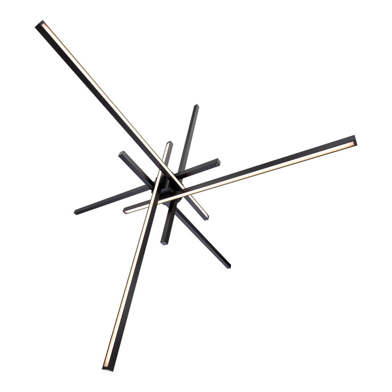 Rochelle 6-Light Chandelier, Black, 39"