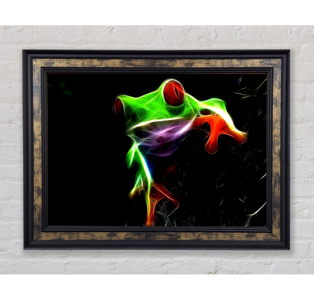 Frosch Blaze Gerahmter Druck Wandkunst