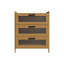 3-Drawer Narrow Bamboo Bedside Table