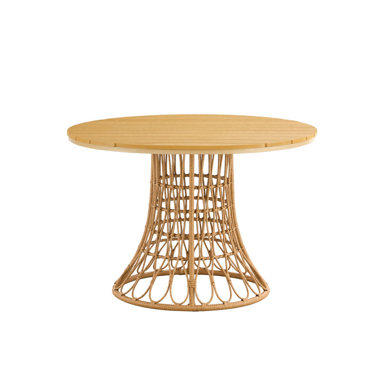 Table de chaise d'extérieur simple en bambou