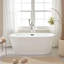 Iris 59" x 29.5" Freestanding Soaking Acrylic Bathtub-87223864