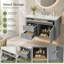 Ensemble de meuble-lavabo simple 36 po avec lavabo intégré en céramique, design minimaliste moderne, 3 tiroirs avec armoire de rangement-812042972
