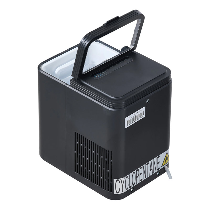 Living And Home 26.5 Lb. Daily Production Cube Clear Ice Portable Ice Maker, Black