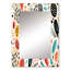 Motif d'animaux tribaux de couleur claire Aigner - décor de miroir mural géométrique unique, grand miroir géométrique, impression d'art en métal-1016263204