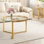 Ensemble de tables basses rondes avec plateau en verre (ensemble de 2)-294761275