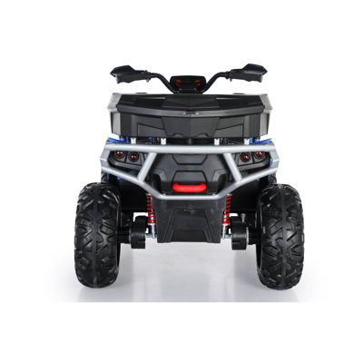 Kids ATV 4 Wheeler, 24V 4WD Electric ATV Ride On Toy for Big Kid w/ 2-Seater, 4x200W Motor, 6Mph Max Speed - Blue