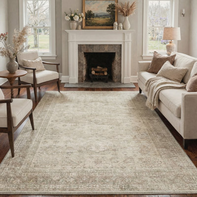 Tapis d'intérieur / brun à motif antidérapant Medallia