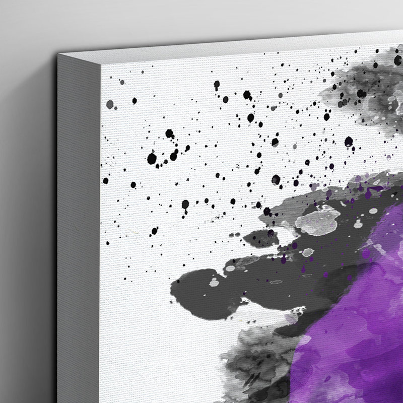 Flower Purple Rose - Wall Art, 50cm H x 76cm W, Wrapped Canvas