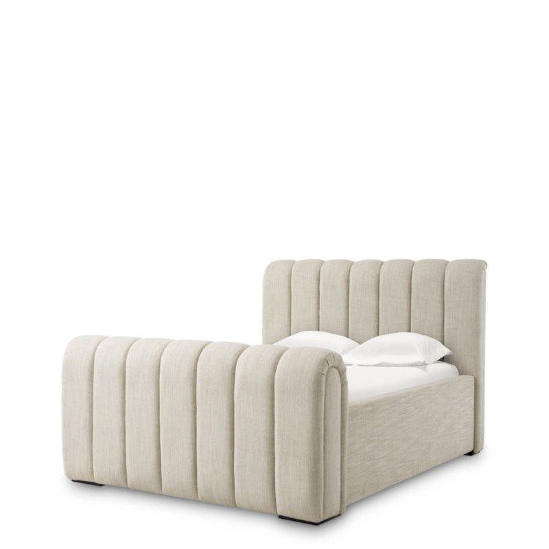 Bed Frame Kayden Albury Beige, Queen
