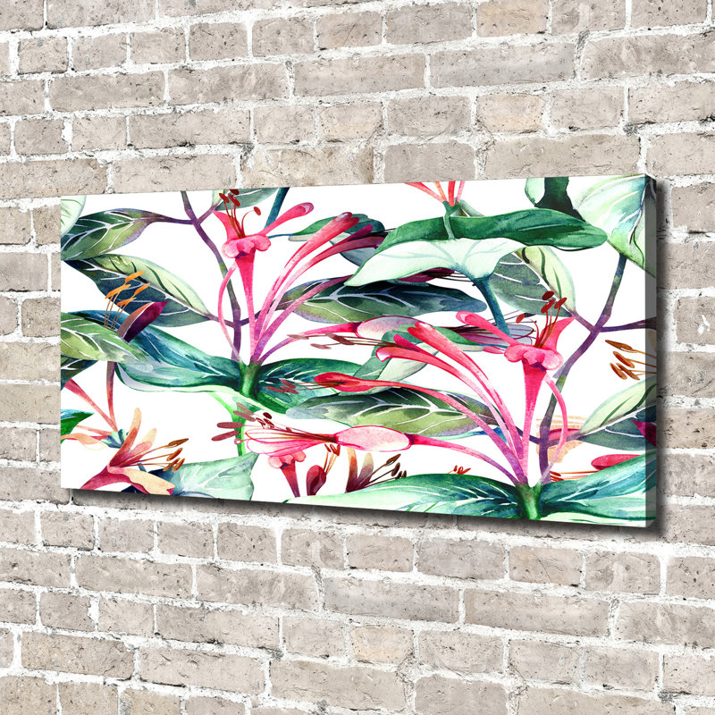 Honeysuckle - No Frame Print on Glass, 70cm H x 140cm W x 2cm D, Canvas