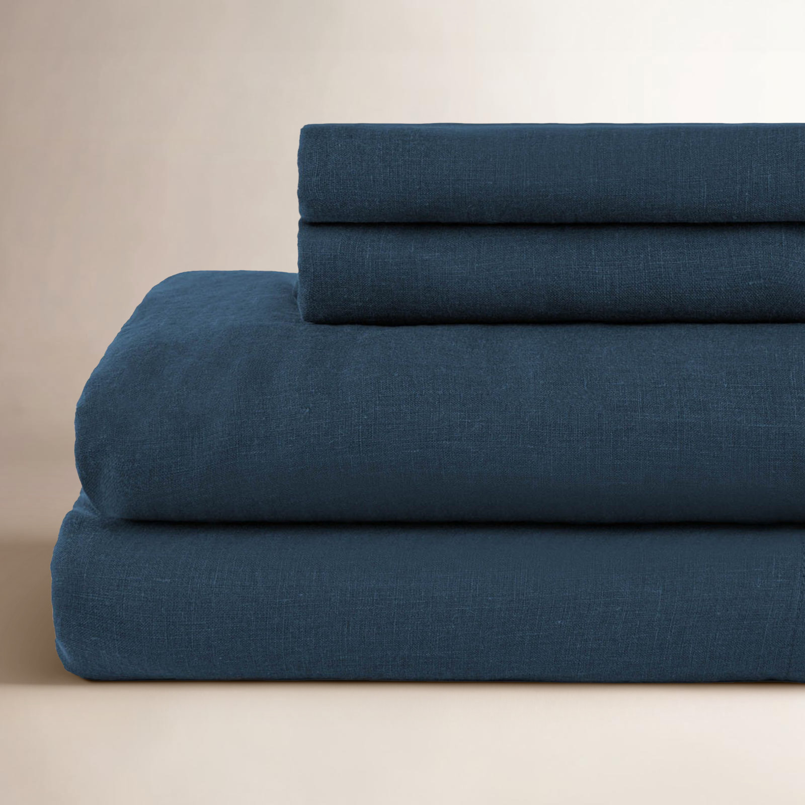 Linen Sheet Set, Twin XL Sheet Set with 1 Pillowcase, Baltic
