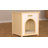 Solid Wood End Side Table Pet Dog Crate With Soft Cushion