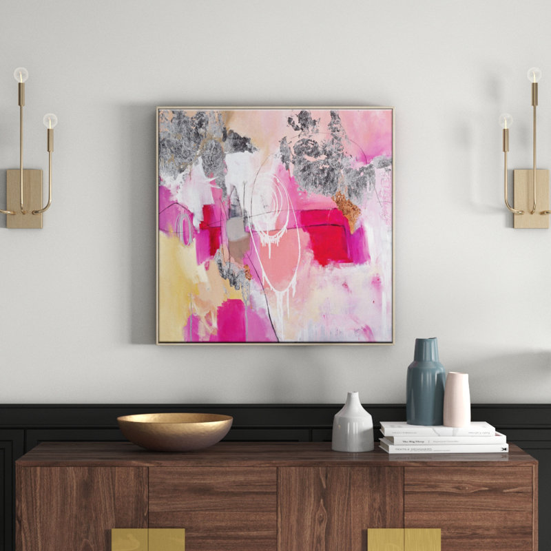 Julie Ahmad - Print on Canvas, Timber Floater Framed, 102cm H x 102cm W x 4cm D