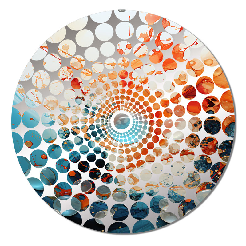 Deiselle - Miroir décoratif à cercles concentriques, 23,6 po x 23,6 po