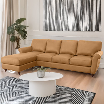 Canapé modulaire en cuir véritable Cherish