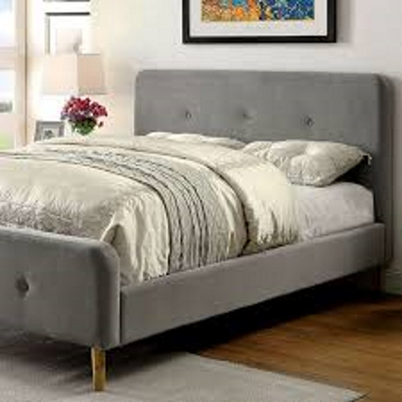 Lit tapissier Bayaud, Gris, Grand