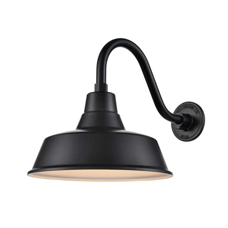 Abat-jour d'entrepôt classique 1 lumière Kaden - noir satiné, Satin Black
