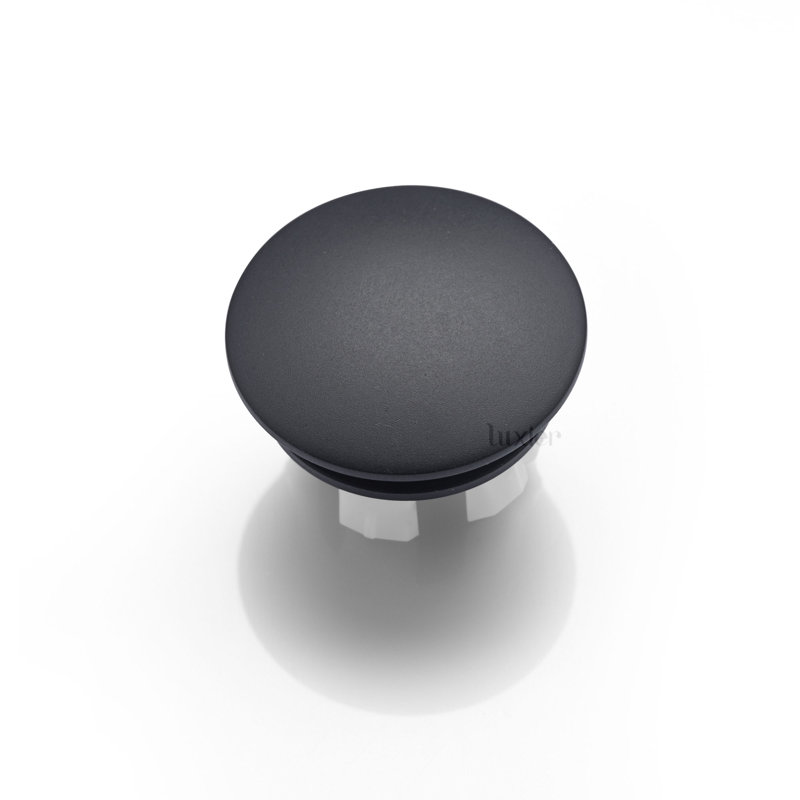 Round Overflow Cap Cover, Matte Black