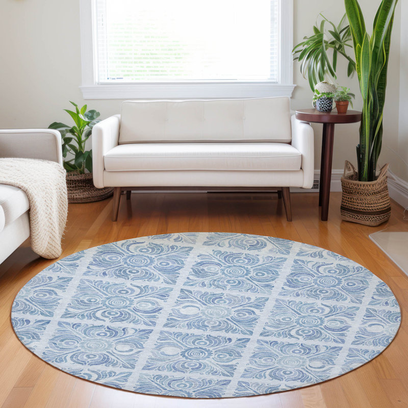  Tapis d'entrée antidérapant mâle, Rond 8 pi