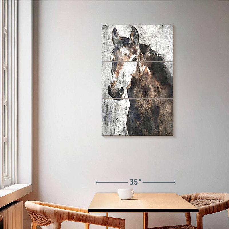 Portrait de cheval Brampt II, H 57 po x l 36 po