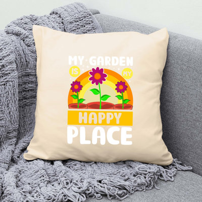 Citation amusante «Garden Lover» 806 - Coussin décoratif inclus