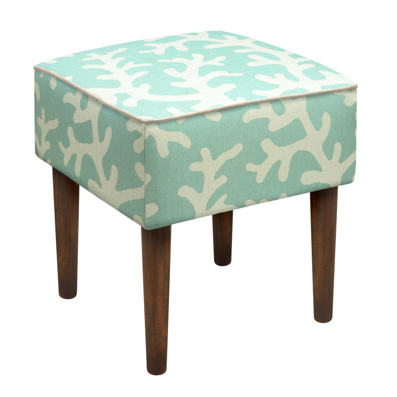 Tabouret de coiffeuse Cayson, Aigue-marine