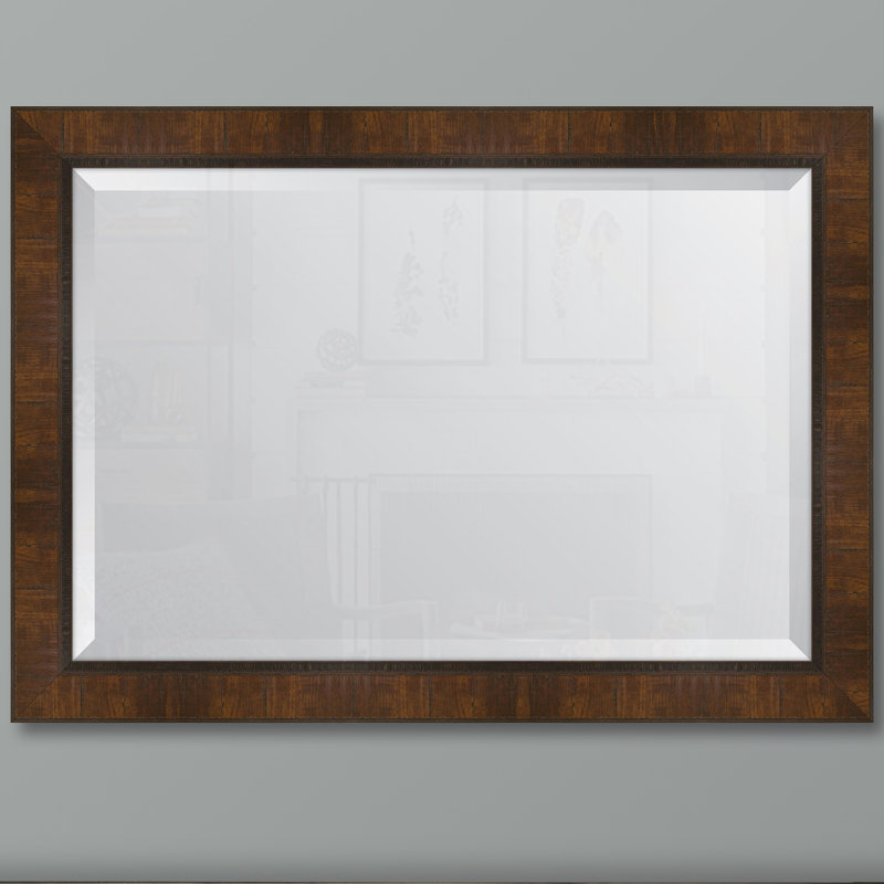 Gullion Wall Mirror, 46" H x 36" W, Walnut