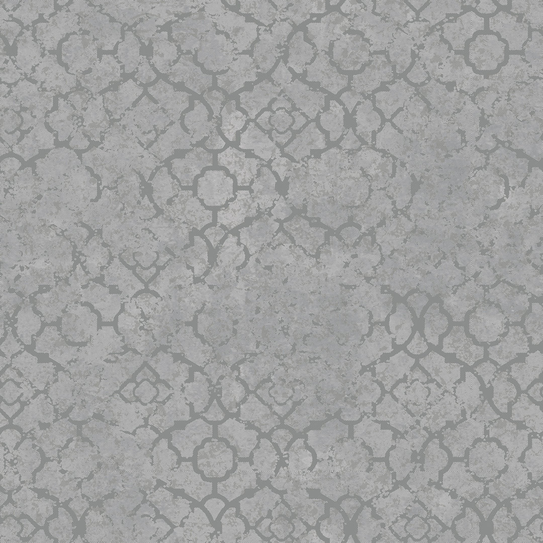 Emporium Metallic Aged Quatrefoil 3D Embossed 33' L x 21" W Wallpaper Roll Galerie Wallcoverings 