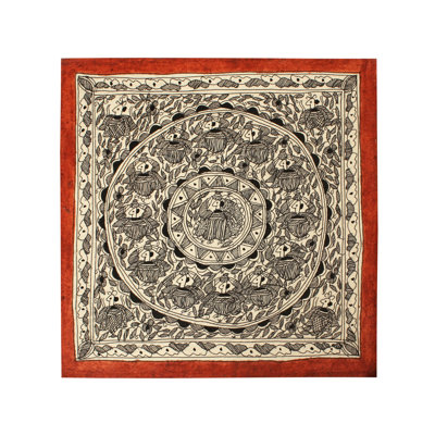 Art de mandala indien Madhubani | Peinture Madhubani | Papier fait à la main